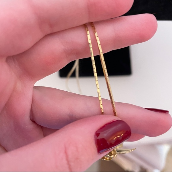 Vintage Floral Gold Tone Spring Deco Preppy Flower Adjustable Lariat Necklace - Picture 7 of 10